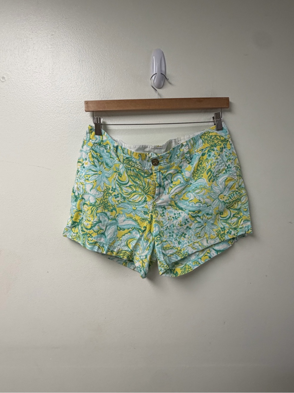 Lilly Pulitzer Callahan Shorts Dandelion Yellow Beach Gypsies Size 12 - Picture 2 of 6